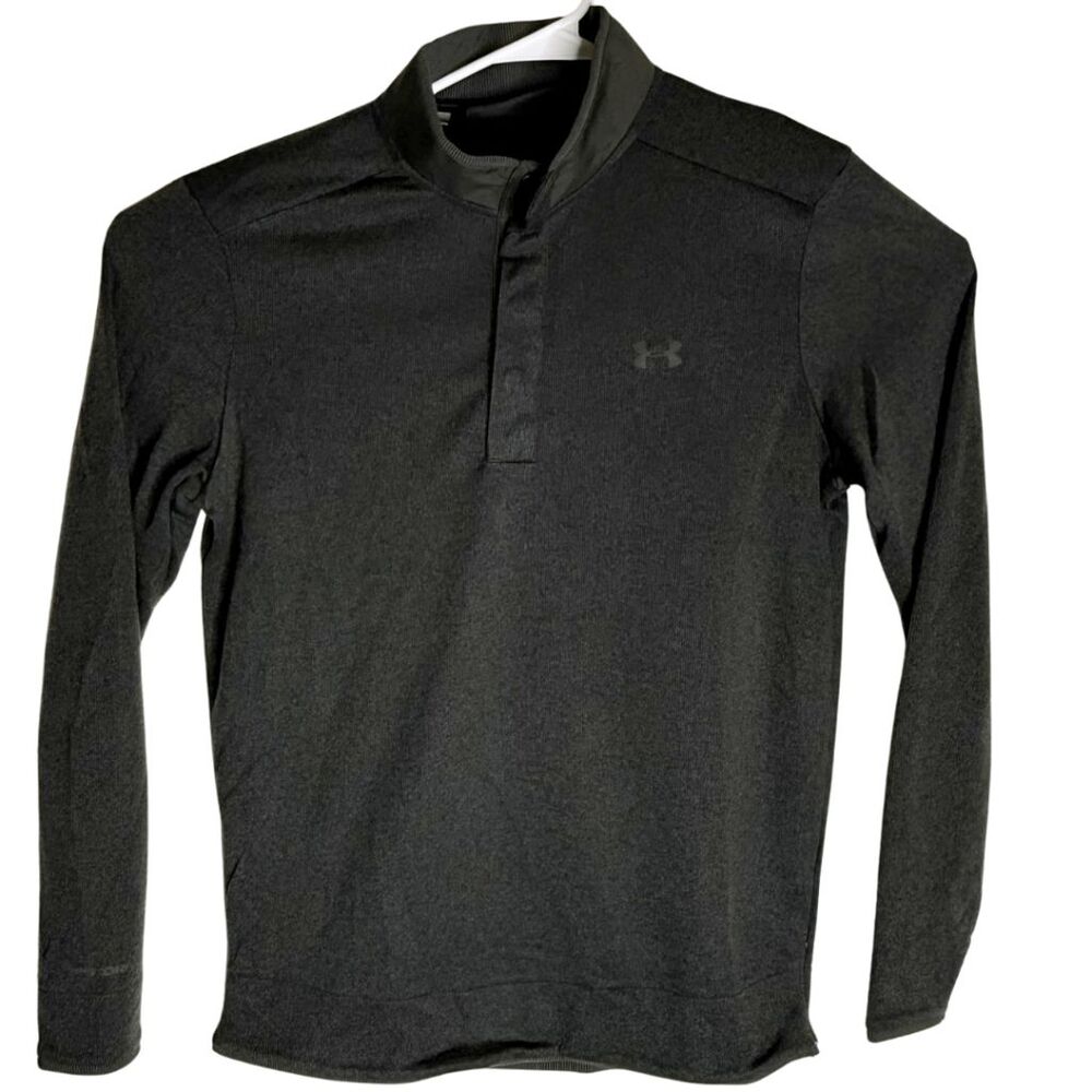Under Armour Men's Golf Storm Fleece 1/4 Snap Mock Neck Sweater Gray Size Medium